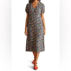 Boden Tessa Floral Ditsy Short Sleeve Dress Sz: 4